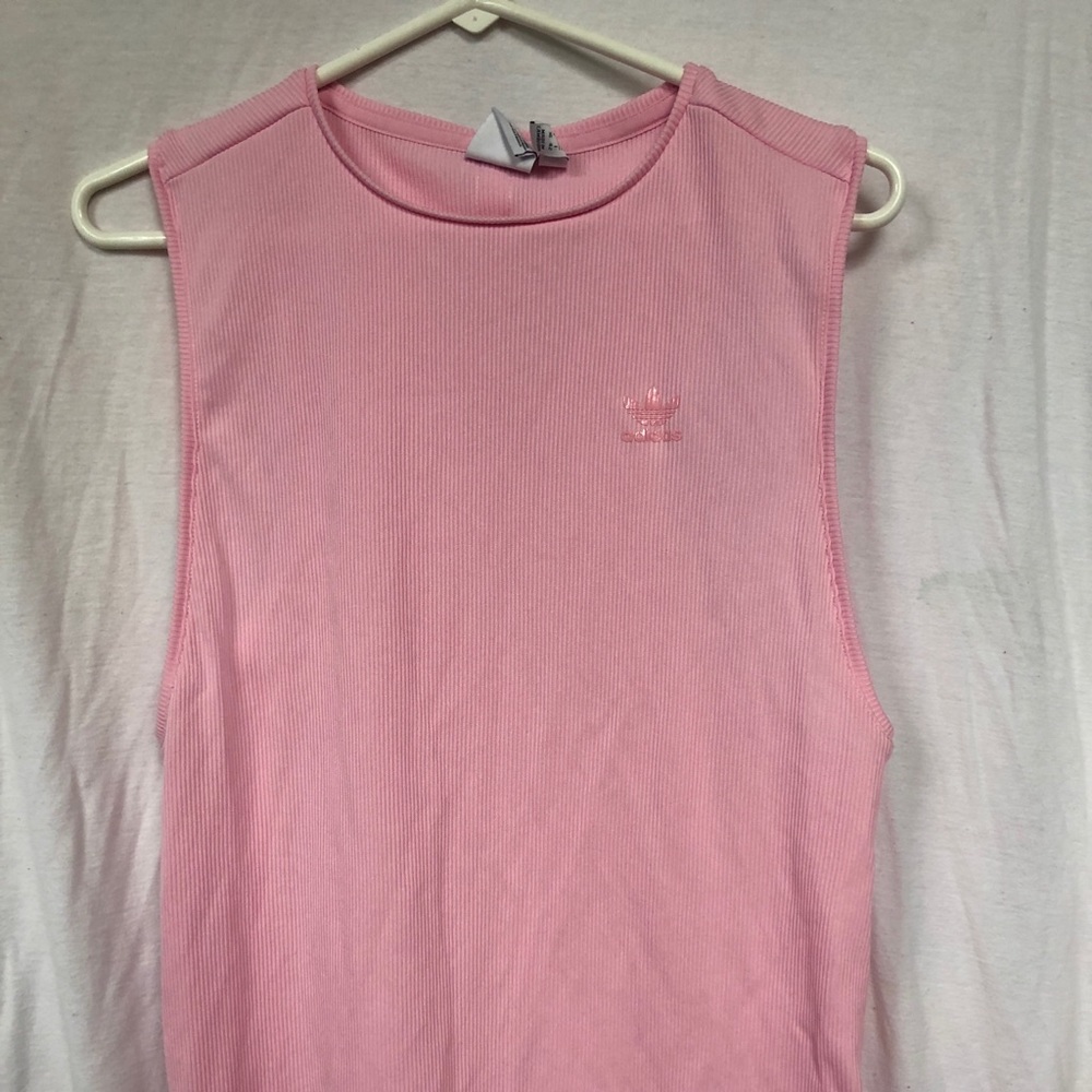Pink adidas workout top
